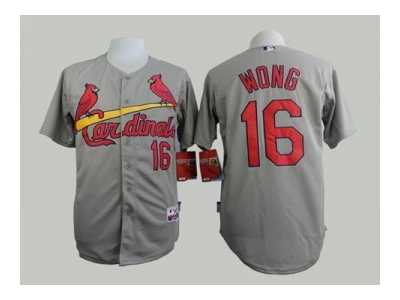 mlb jerseys st.louis cardinals #16 wong grey