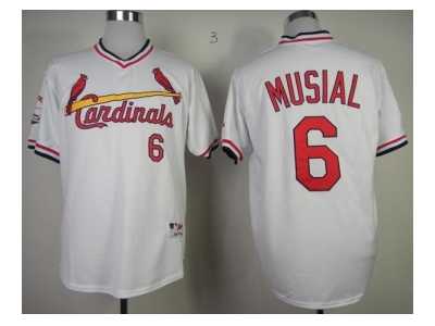 mlb jerseys st.louis cardinals #6 musial lt white[m&n]