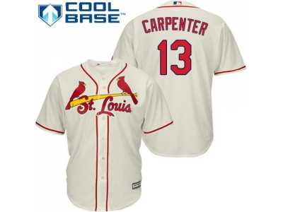 Youth St.Louis Cardinals #13 Matt Carpenter Cream Cool Base Stitched MLB Jersey