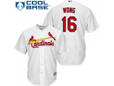 Youth St.Louis Cardinals #16 Kolten Wong White Cool Base Stitched MLB Jersey