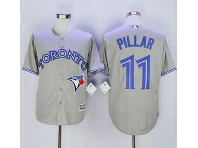 MLB Men Toronto Blue Jays #11 Kevin Pillar Grey New Cool Base Stitched Jersey