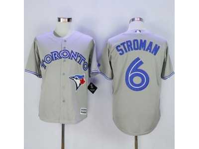 MLB Men Toronto Blue Jays #6 Marcus Stroman Grey New Cool Base Stitched Jersey