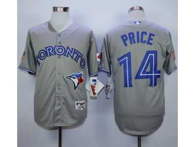 MLB Toronto Blue Jays #14 David Price Grey Stitched Jerseys