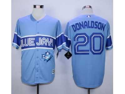 MLB Toronto Blue Jays #20 Josh Donaldson Light Blue Exclusive New Jerseys