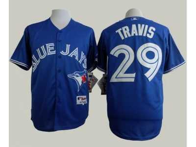 MLB Toronto Blue Jays #29 Devon Travis Blue Alternate Cool Base jerseys
