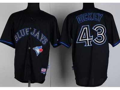 MLB Toronto Blue Jays #43 DICKEY Black Jersey(Fashion)