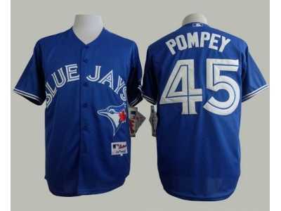 MLB Toronto Blue Jays #45 Dalton Pompey Blue Alternate Cool Base jerseys