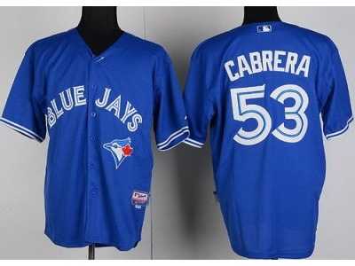 MLB Toronto Blue Jays #53 Melky Cabrera Blue Jerseys(Cool Base)