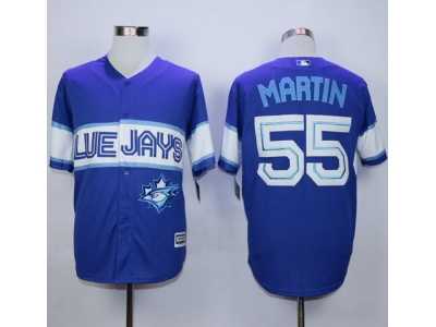 MLB Toronto Blue Jays #55 Russell Martin Blue Exclusive New Cool Base Jerseys