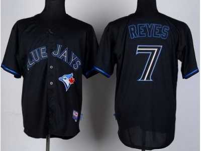 MLB Toronto Blue Jays #7 Jose Reyes Black Jerseys
