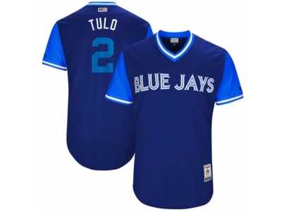 Men's 2017 Little League World Series Blue Jays #2 Troy Tulowitzki Tulo Royal Jersey