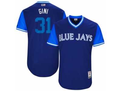 Men\'s 2017 Little League World Series Blue Jays #31 Joe Biagini Gini Royal Jersey