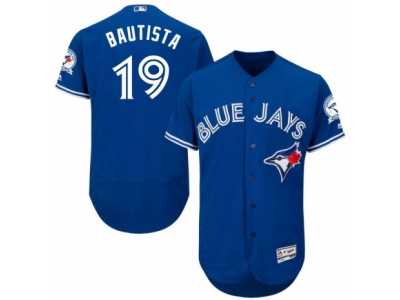 Men's Majestic Toronto Blue Jays #19 Jose Bautista Blue Flexbase Authentic Collection MLB Jersey