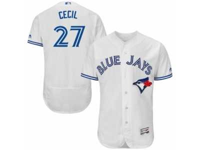 Men's Majestic Toronto Blue Jays #27 Brett Cecil White Flexbase Authentic Collection MLB Jersey