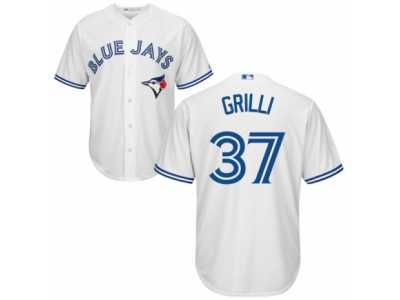 Men\'s Majestic Toronto Blue Jays #37 Jason Grilli Replica White Home MLB Jersey