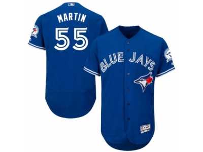Men's Majestic Toronto Blue Jays #55 Russell Martin Blue Flexbase Authentic Collection MLB Jersey