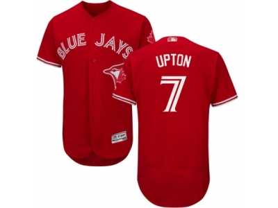 Men's Majestic Toronto Blue Jays #7 B.J. Upton Red Flexbase Authentic Collection Canada Day MLB Jersey
