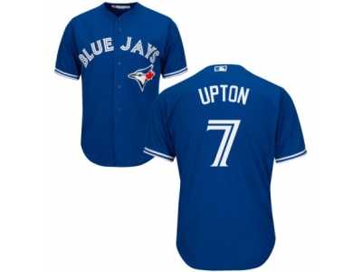 Men's Majestic Toronto Blue Jays #7 B.J. Upton Replica Blue Alternate MLB Jersey