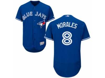 Men's Majestic Toronto Blue Jays #8 Kendrys Morales Royal Blue Flexbase Authentic Collection MLB Jersey