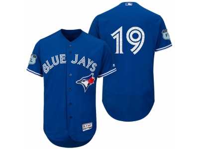 Men's Toronto Blue Jays #19 Jose Bautista 2017 Spring Training Flex Base Authentic Collection Stitched Baseball Jersey