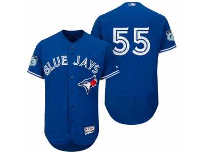 Men's Toronto Blue Jays #55 Russell Martin 2017 Spring Training Flex Base Authentic Collection Stitched Baseball Jersey