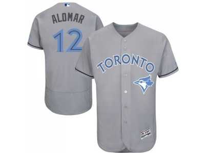 Toronto Blue Jays #12 Roberto Alomar Grey Flexbase Authentic Collection 2016 Father's Day Stitched Baseball Jersey