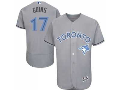 Toronto Blue Jays #17 Ryan Goins Grey Flexbase Authentic Collection 2016 Father's Day Stitched Baseball Jersey