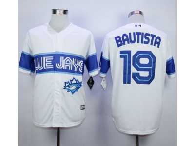 Toronto Blue Jays #19 Jose Bautista White Exclusive New Cool Base Stitched MLB Jersey