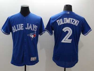 Toronto Blue Jays #2 Troy Tulowitzki Blue Flexbase Authentic Collection Stitched MLB Jersey
