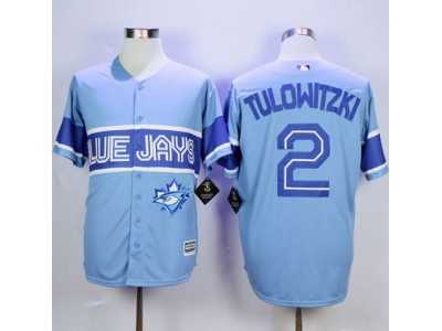 Toronto Blue Jays #2 Troy Tulowitzki Light Blue Exclusive New Cool Base Stitched MLB Jersey