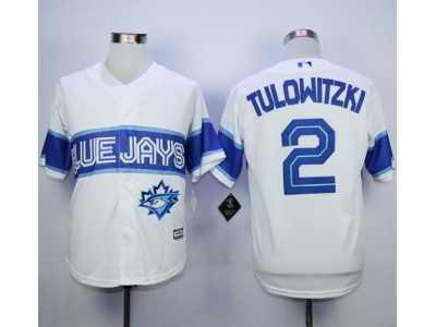Toronto Blue Jays #2 Troy Tulowitzki White Exclusive New Cool Base Stitched MLB Jersey