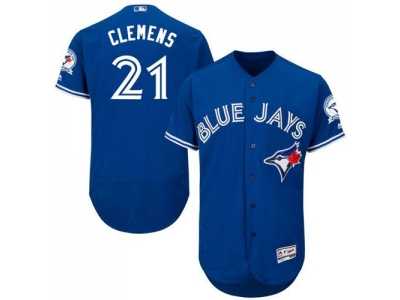 Toronto Blue Jays #21 Roger Clemens Blue Flexbase Authentic Collection Stitched Baseball Jersey