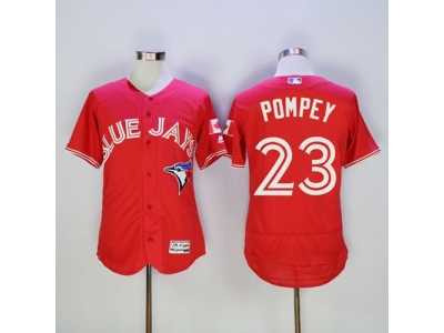 Toronto Blue Jays #23 Dalton Pompey Red Flexbase Authentic Collection Canada Day Stitched Baseball Jersey