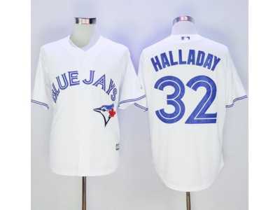 Toronto Blue Jays #32 Roy Halladay White New Cool Base Stitched Baseball Jersey