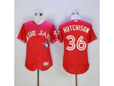 Toronto Blue Jays #36 Drew Hutchison Red Flexbase Authentic Collection Canada Day Stitched Baseball Jersey