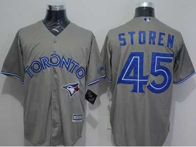 Toronto Blue Jays #45 Drew Storen Grey New Cool Base Stitched Baseball Jersey
