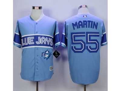 Toronto Blue Jays #55 Russell Martin Light Blue Exclusive New Cool Base Stitched MLB Jersey