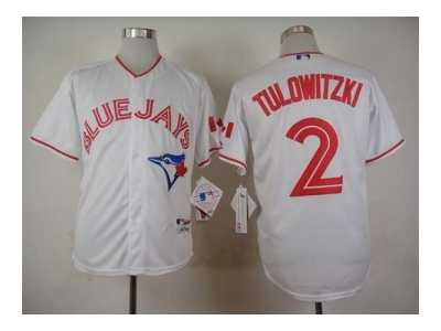 mlb jerseys toronto blue jays #2 tulowitzki white[number red]