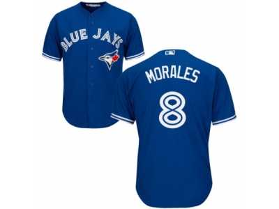 Youth Majestic Toronto Blue Jays #8 Kendrys Morales Replica Blue Alternate MLB Jersey