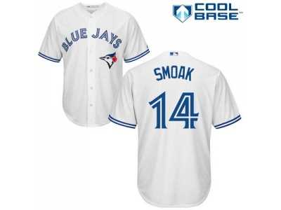 Youth Toronto Blue Jays #14 Justin Smoak White Home Stitched MLB Jersey