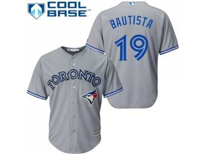 Youth Toronto Blue Jays #19 Jose Bautista Grey Cool Base Stitched MLB Jersey