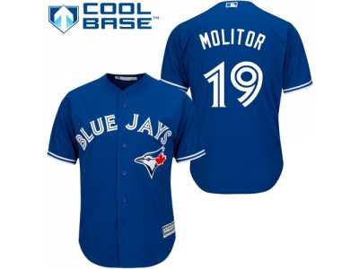 Youth Toronto Blue Jays #19 Paul Molitor Blue Cool Base Stitched MLB Jersey