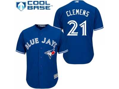 Youth Toronto Blue Jays #21 Roger Clemens Blue Cool Base Stitched MLB Jersey