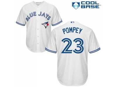 Youth Toronto Blue Jays #23 Dalton Pompey White Cool Base Stitched MLB Jersey