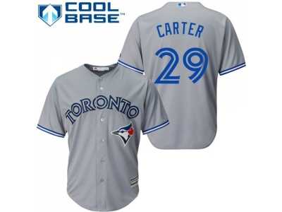 Youth Toronto Blue Jays #29 Joe Carter Grey Cool Base Stitched MLB Jersey