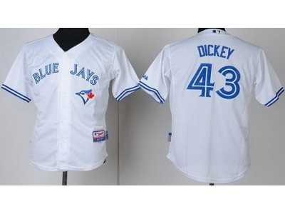 Youth Toronto Blue Jays #43 R.A Dickey white(Cool Base)