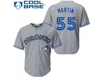 Youth Toronto Blue Jays #55 Russell Martin Grey Cool Base Stitched MLB Jersey