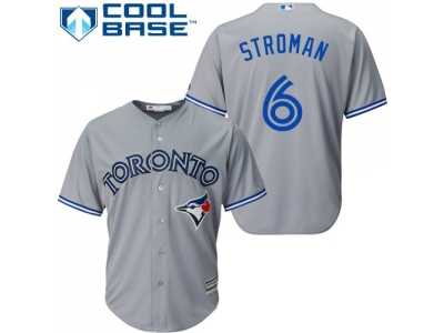 Youth Toronto Blue Jays #6 Marcus Stroman Grey Cool Base Stitched MLB Jersey