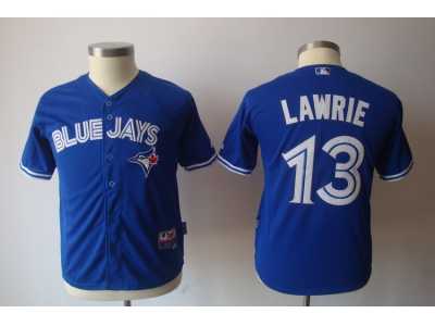 youth mlb jerseys toronto blue jays #13 lawrie blue[2012 new]