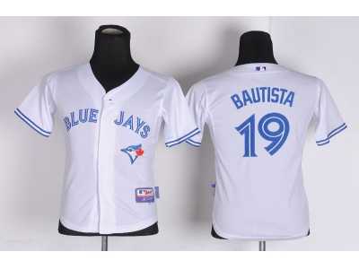 youth mlb jerseys toronto blue jays #19 bautista white[2012 new](bautista)
